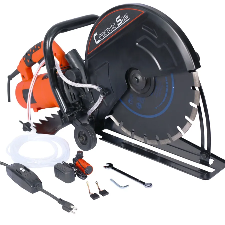 

Electric 14 Cut Off Saw Wet Dry Concrete Saw Cutter Guide Roller with Water Line Attachment