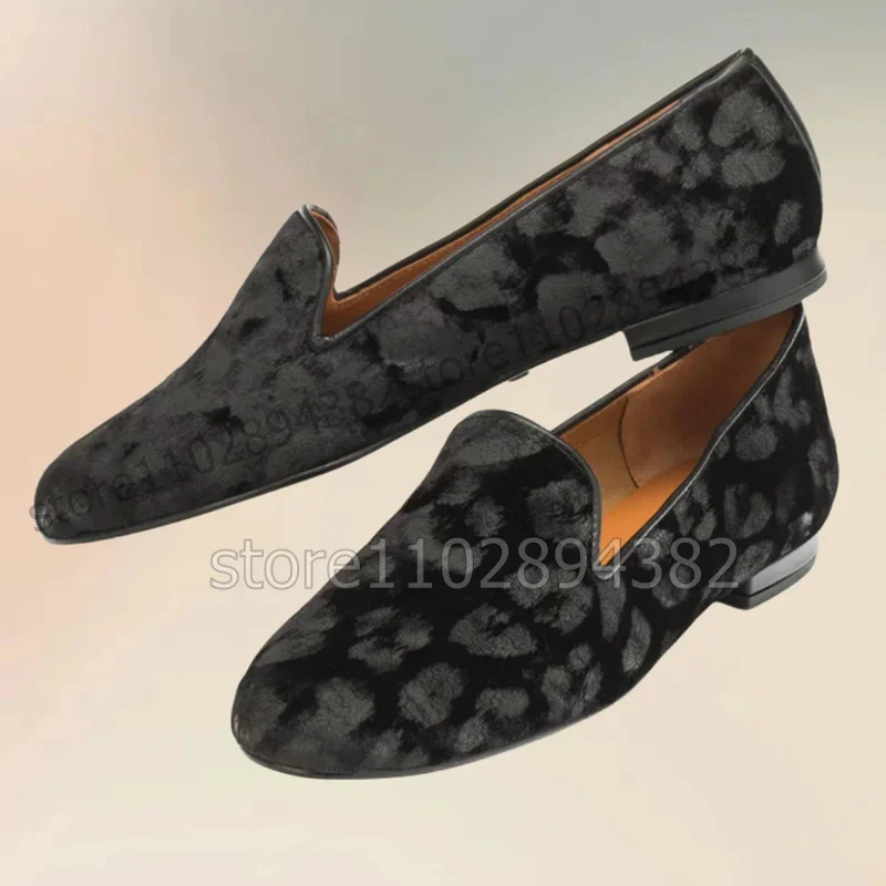 รองเท้าโลฟเฟอร์แบบสวมลายเสือดาวหลากสี รองเท้าผู้ชายแฟชั่น สไตล์หรูหรา ทำมือ เหมาะสำหรับงานปาร์ตี้ งานเลี้ยง รองเท้าลำลองผู้ชาย