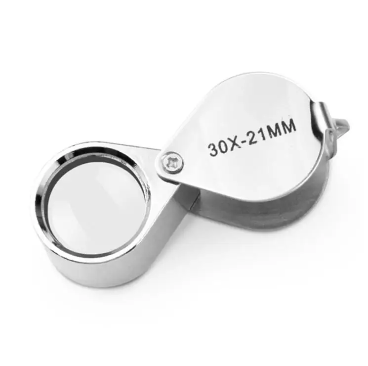 Magnifier Pocket Identifying Magnifying Glass Portable Jewelry Loupe for Home Outdoor, 10/20/30X SN4025