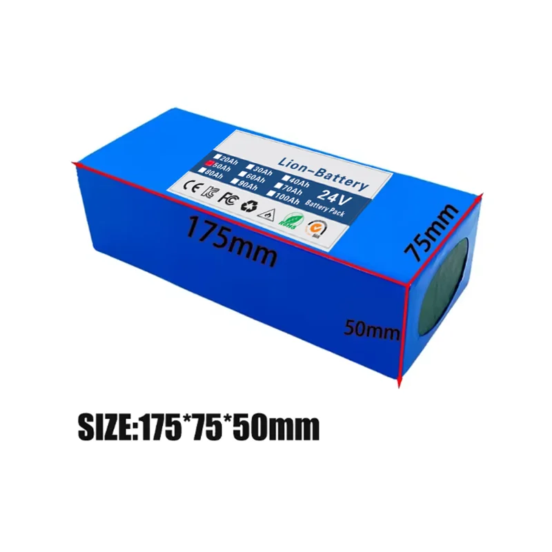 NEW 6s3p 24V 20Ah-50Ah 18650 lithium battery 25.2v 50000mAh lithium-ion battery pack with charger