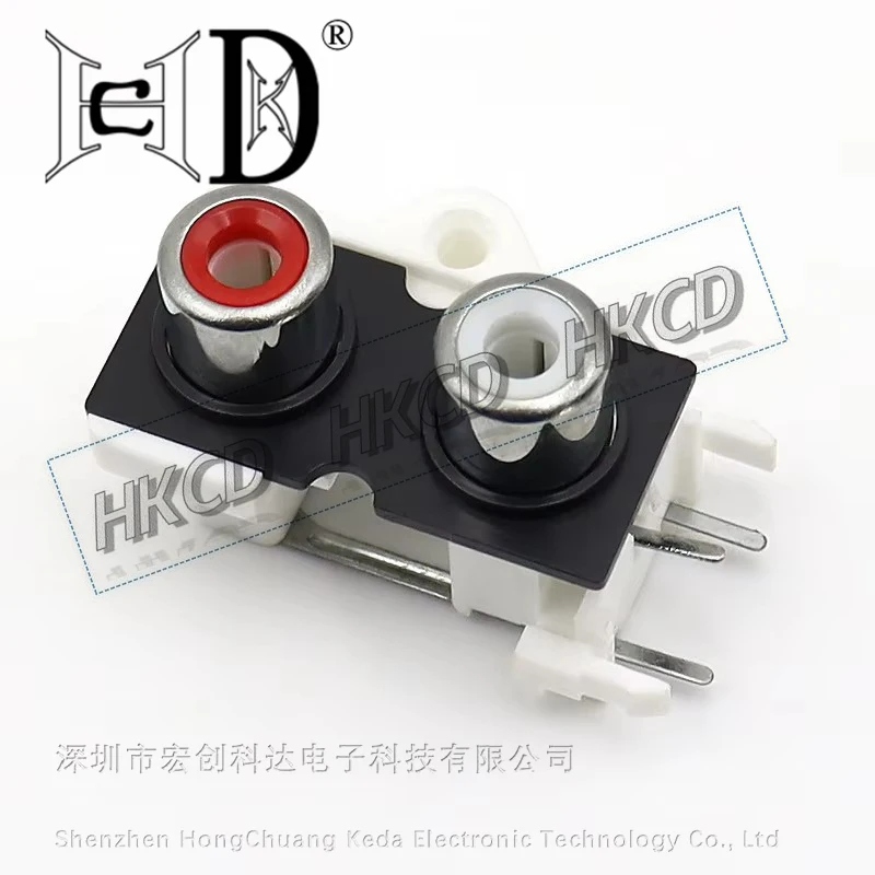 2PCS RCA Socket Connector AV2-8.4-9 2-Hole, 4-Hole, 6-Hole Audio Connector Audio Connector Mother Socket Signal Audio Plug