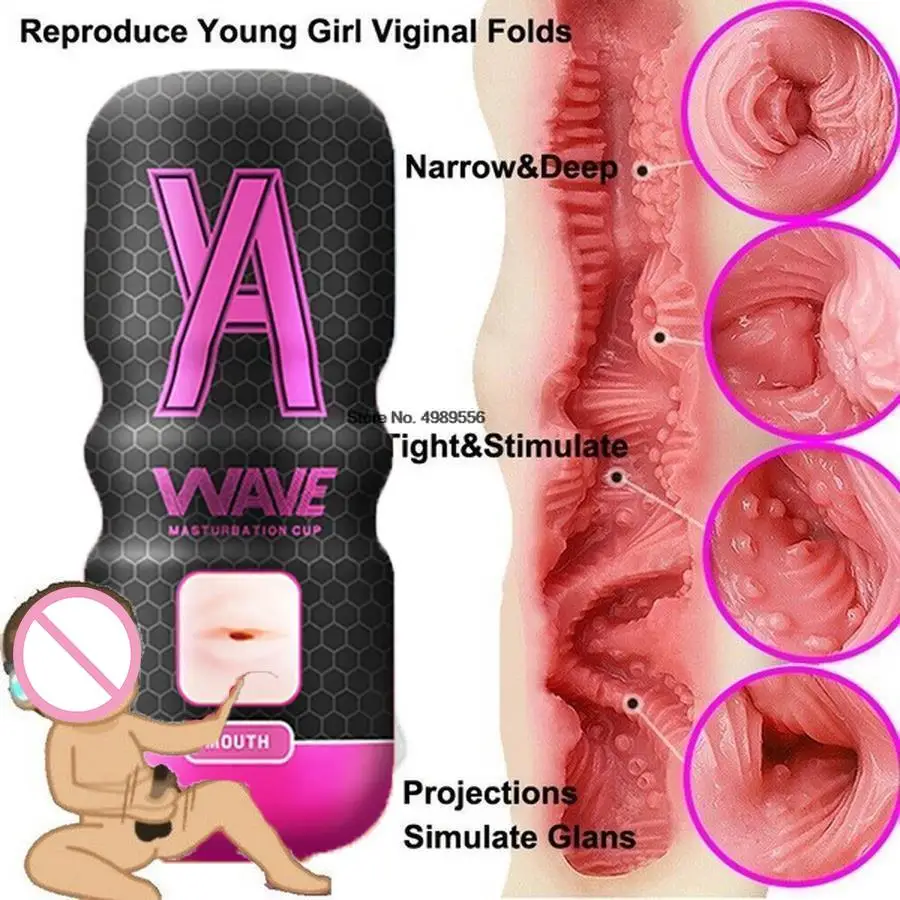 Artificial Realistic Sexy Vagina Anal Adult  Goods Rubber Real Pussy Male Masturbator Vaginal Sex Toys For Men Masturbation