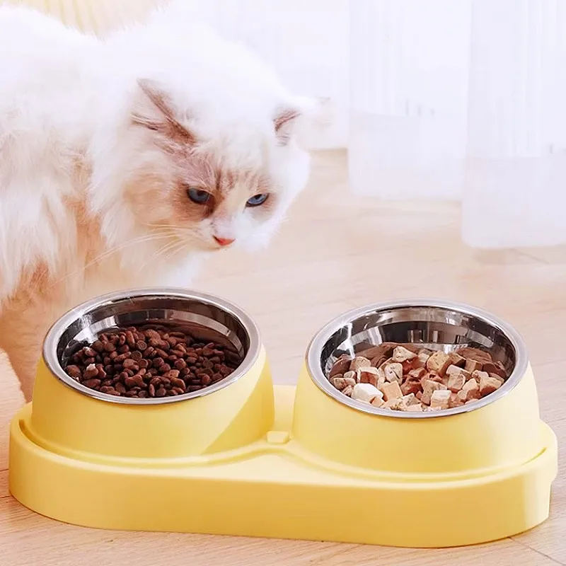 Comedero doble antiderrames para perros y gatos - tazón de agua - imagen 4