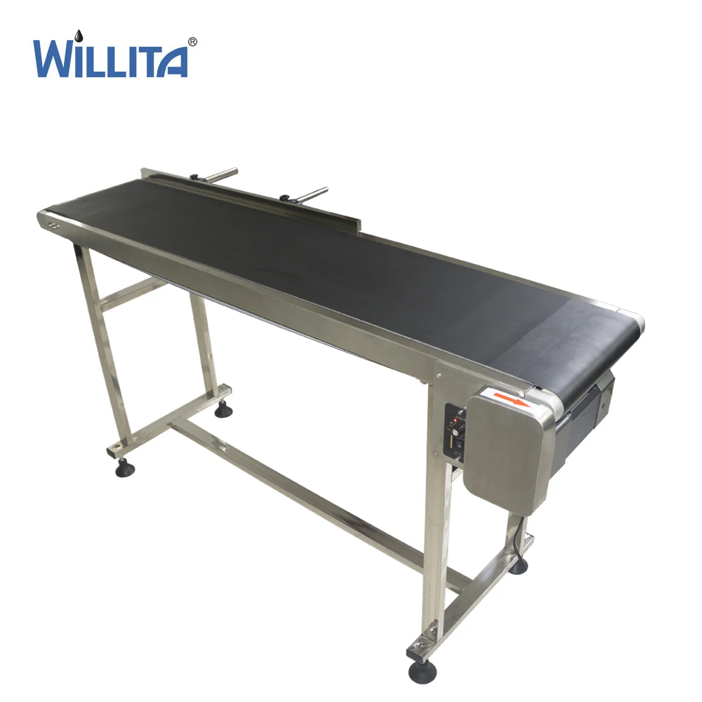 Willita Conveyor Belt Machine Stainless Steel Mini Belt Inkjet Printer Automatic Power Slider Bed PVC Belt Electric Conveyor