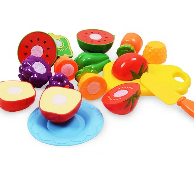 Children Toys Cutting Fruits and Vegetables Set for Kids Pretend Play Simulation Kitchen Toy Montessori Baby Toys for Girls Boys