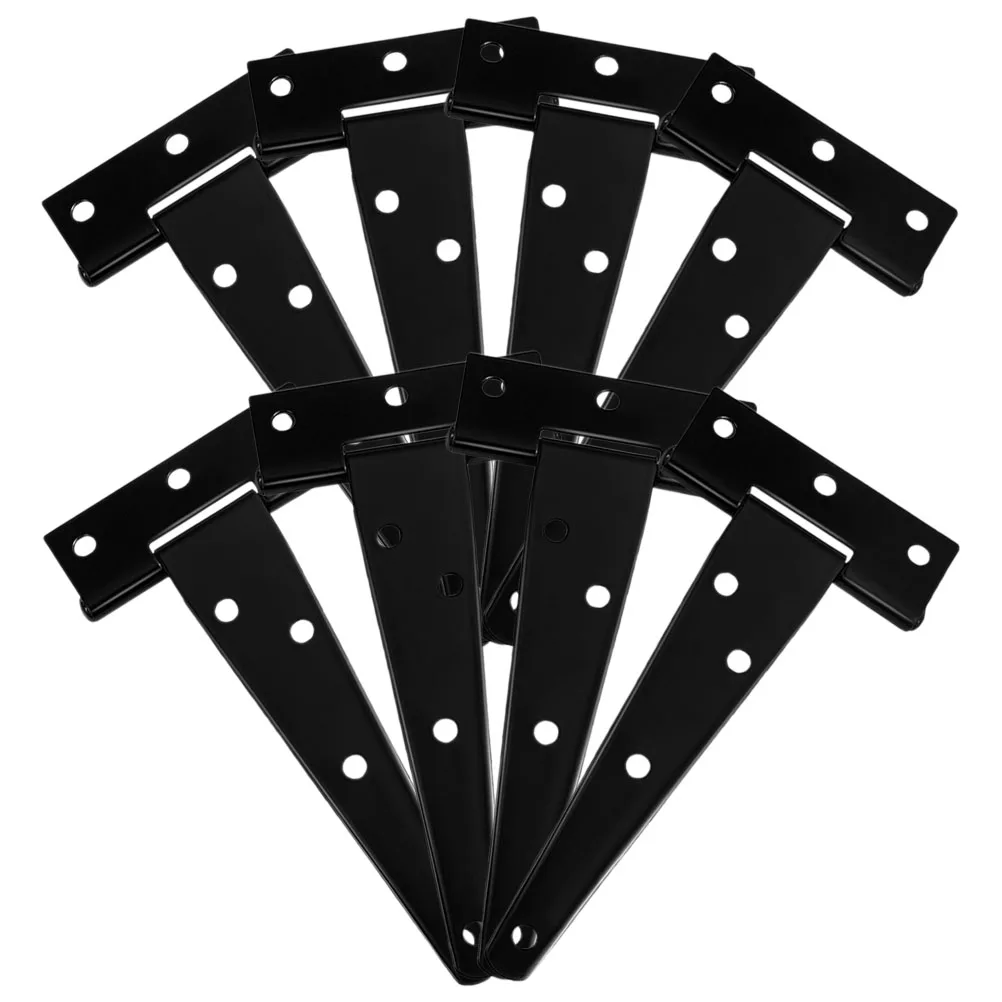 

8pcs T-shaped Carbon Steel Heavy Duty Door Hinges Barn Shed Weld On Cabinet Metal Detachable Slip Joint Hinges For Home Closet