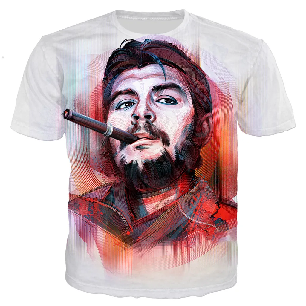 Che Guevara  TShirts Beach Party 3d Print Hawaiian O-neck TShirt unisex Short Sleeve Casual Harajuku Unisex Clothing