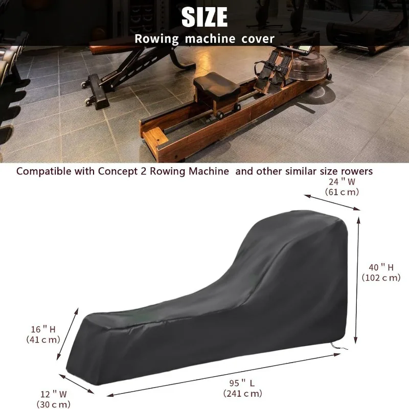 Outdoor Fitness Equipment Rowing Machine  Dust Protective Cover Waterproof Sunscreen Portable