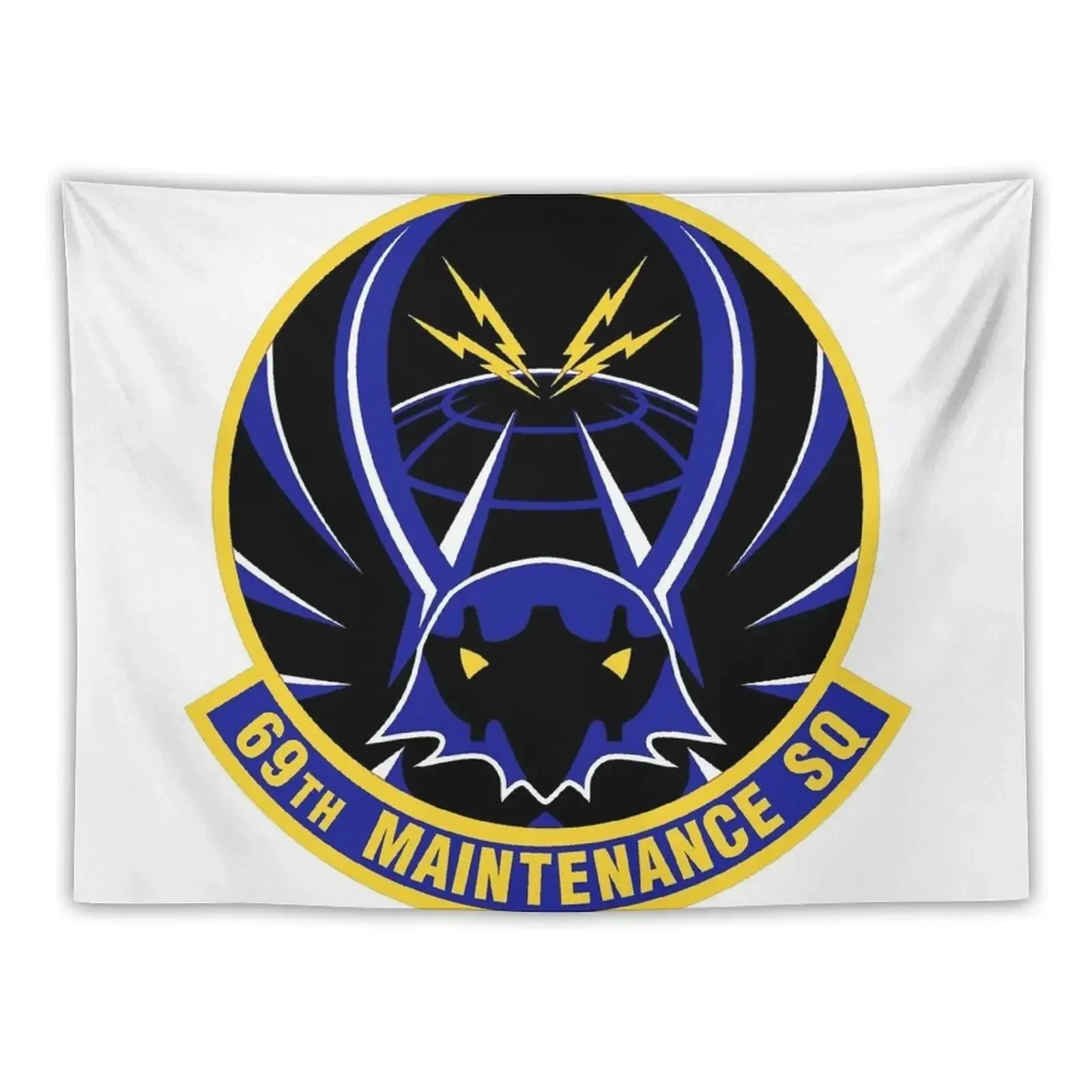 69th Maintenance Squadron Crest Tapestry Wallpaper Bedroom Home Decor Accessories Room Decor For Girls Tapestry