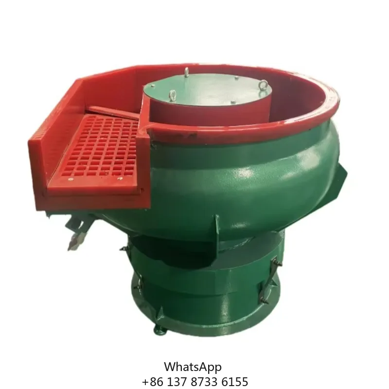 

Industrial High-gloss Stone Pebbles Auto Separator Vibratory Finishing Machine With Straight Wall Bowl