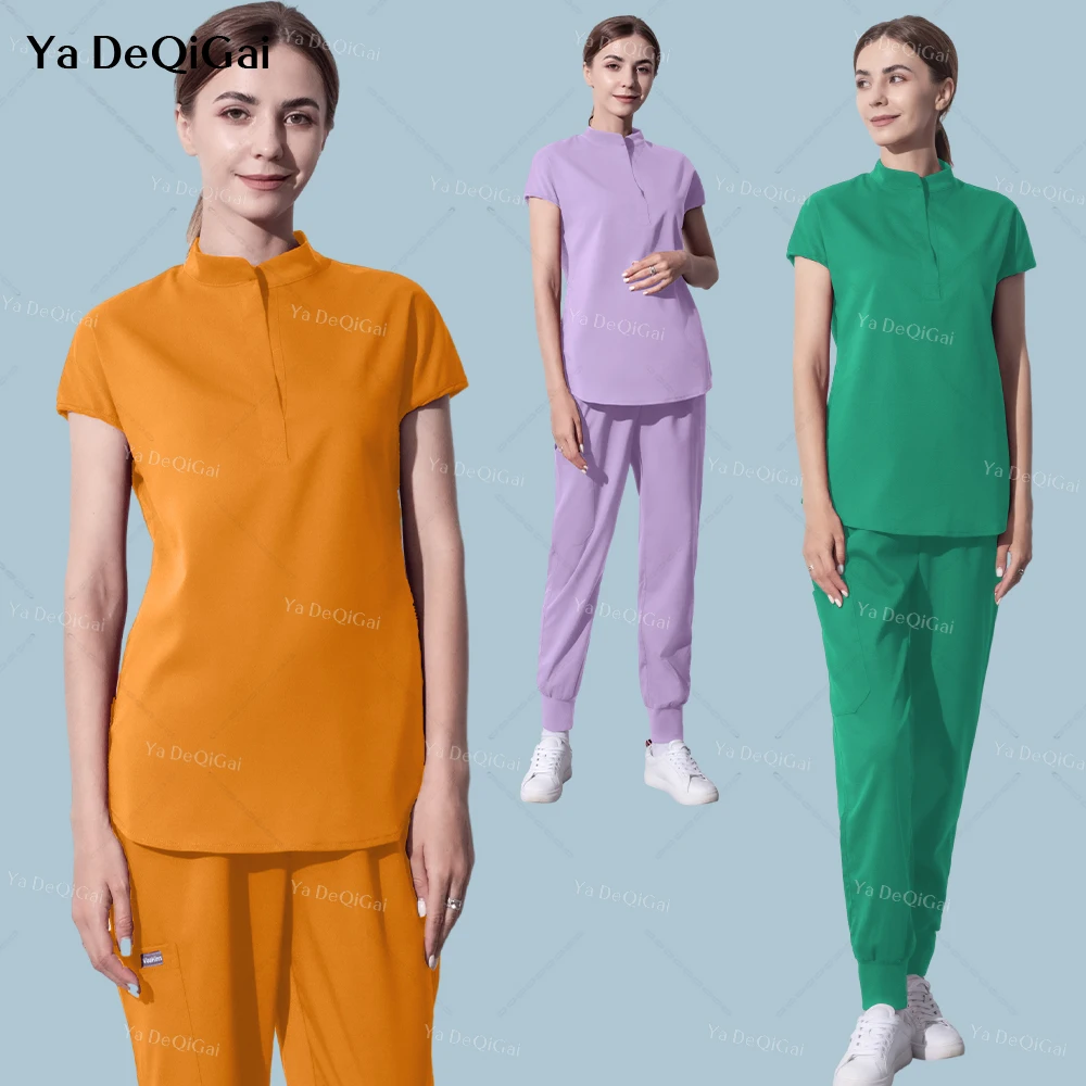 

Anti-Wrinkle Soft Premium Fabric Beauty Workwear Medical Nurse Uniforms Nursing Scrub Set for Women uniformes clinicos mujer New