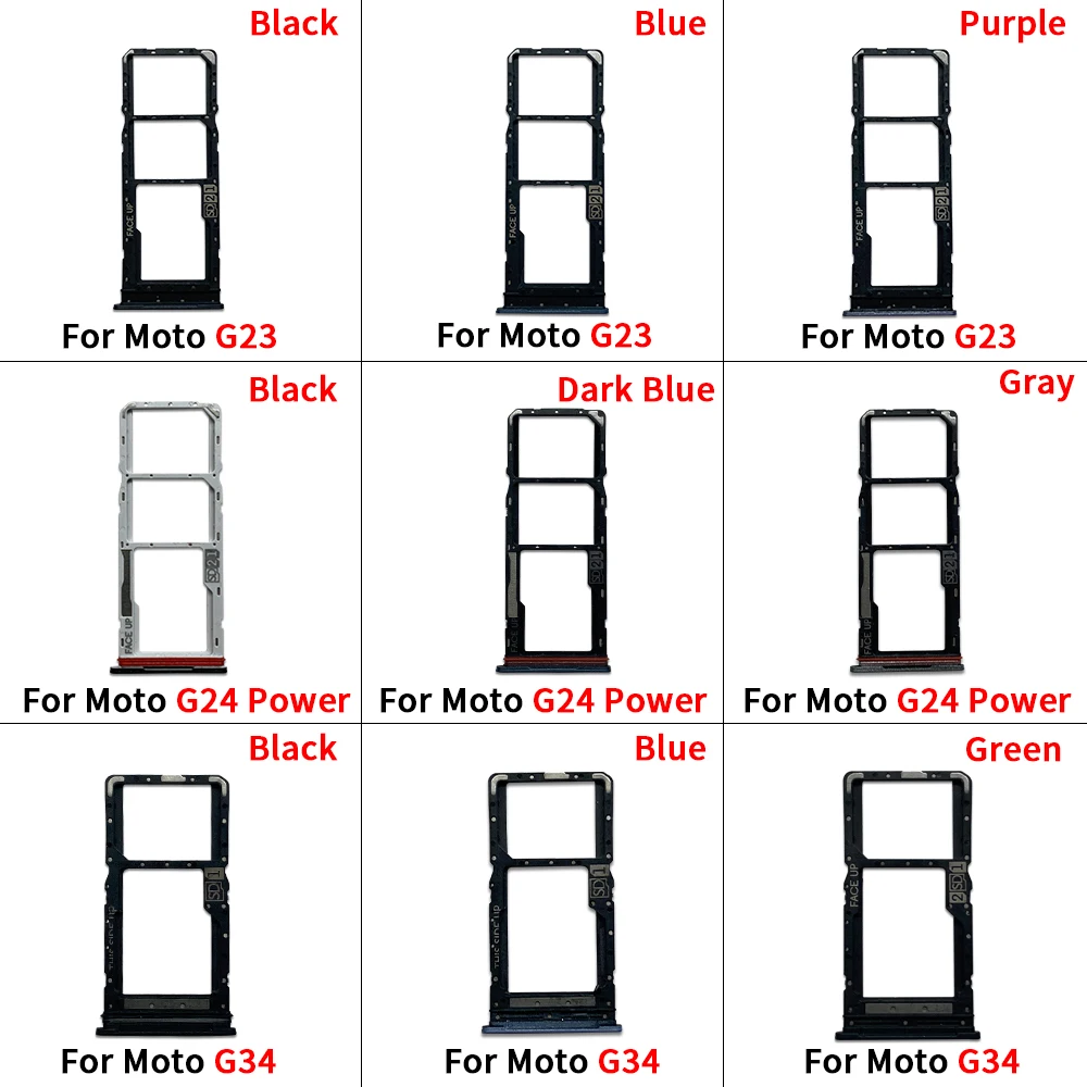 Sim Card Slot Tray Holder For Moto G23 G34 G24 Power SIM Card Tray Slot Holder Adapter Socket Repair Parts