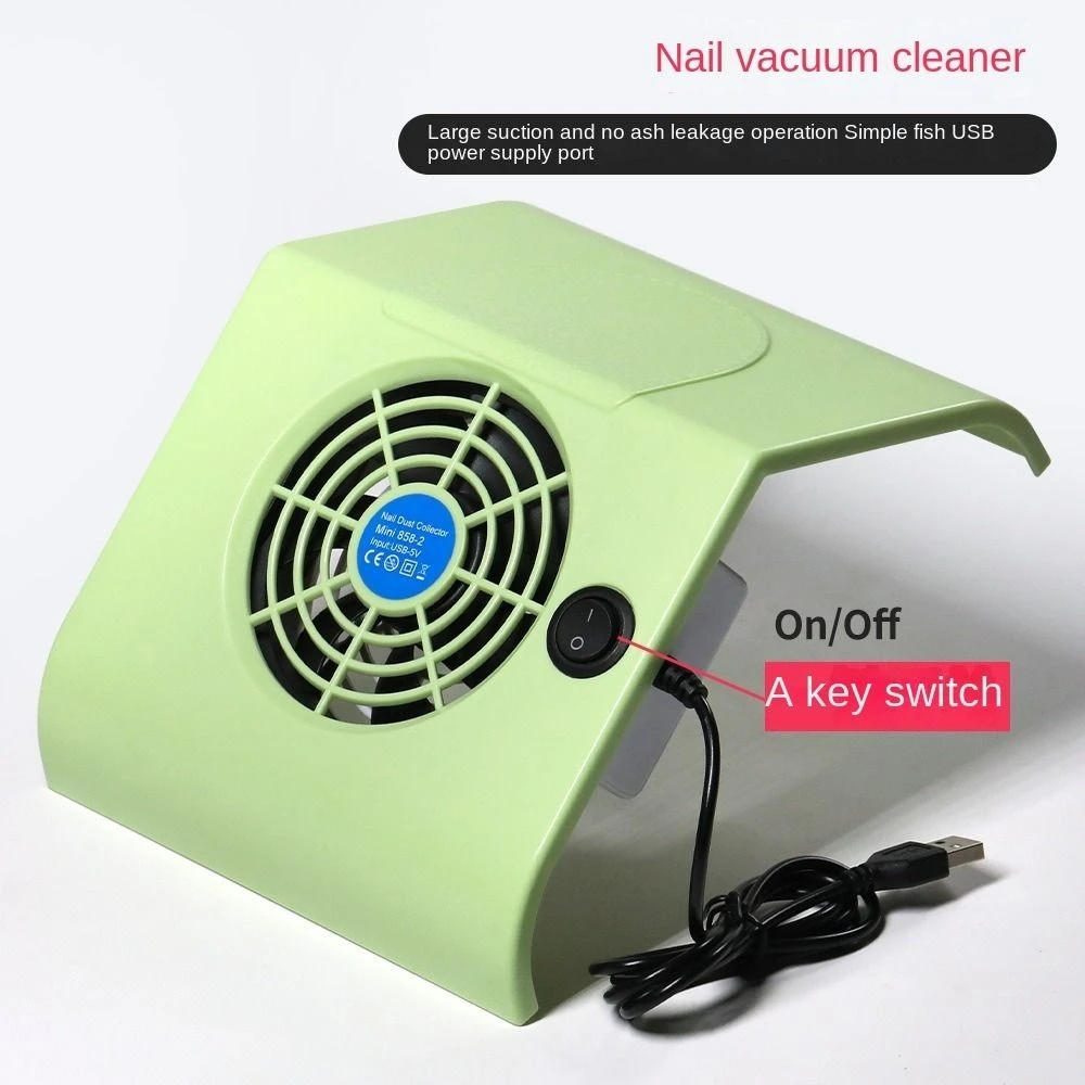 Colector de polvo para decoración de uñas, herramientas de máquina de manicura USB de poco ruido, Extractor de 40W, aspirador de uñas para salón de manicura
