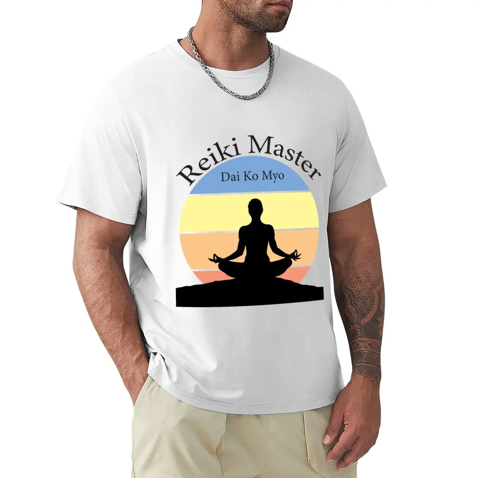 Reiki Master tee T-Shirt rapper graphic tees plus size clothes heavyweights t shirt for men