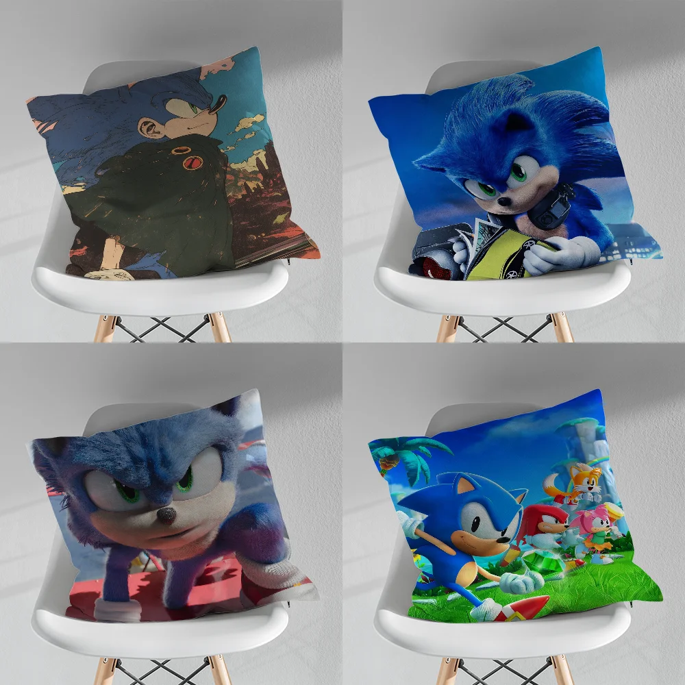 

The HedgehogS S-SonicS Pillow Case Pillow Case Soft Cushion Cases for Farmhouse Sofa Decor Home Decorations and Protector