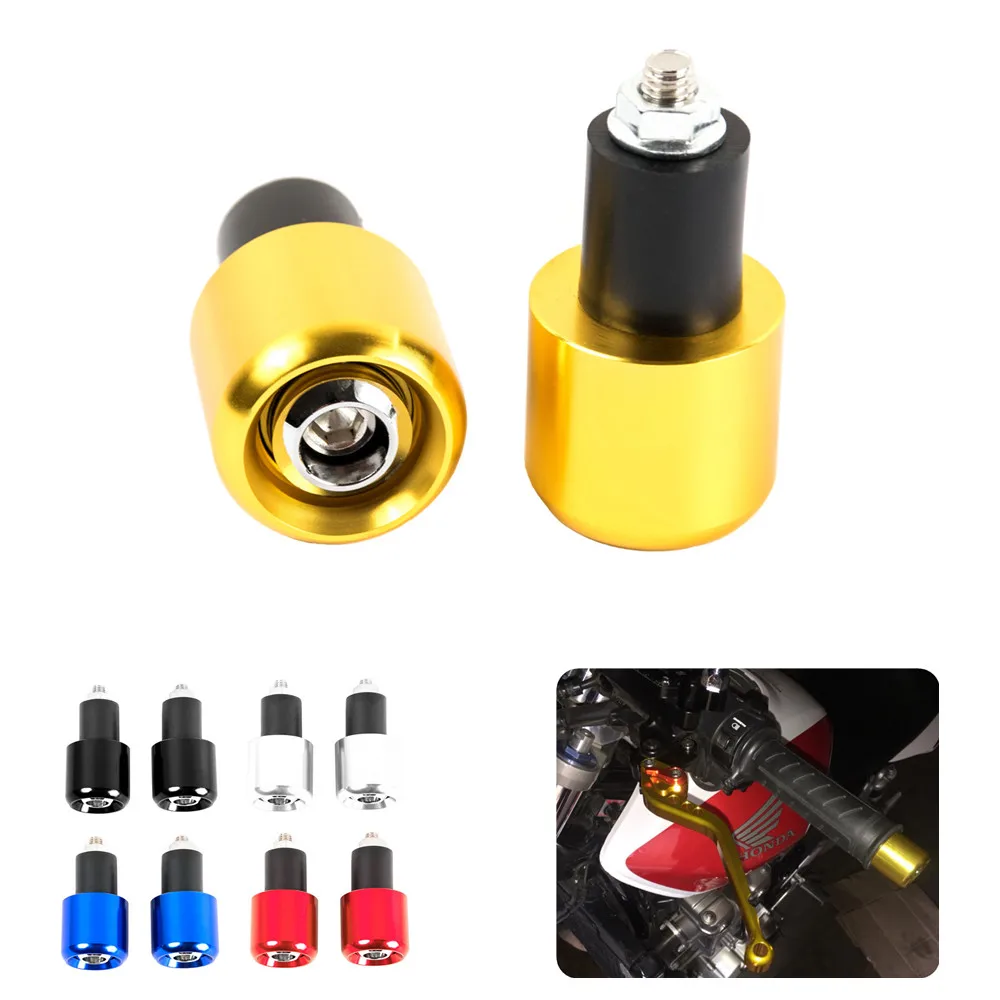 Motorcycle Handlebar End Plugs Anti-vibration Grip Bar End Caps Slider for 22mm 7/8