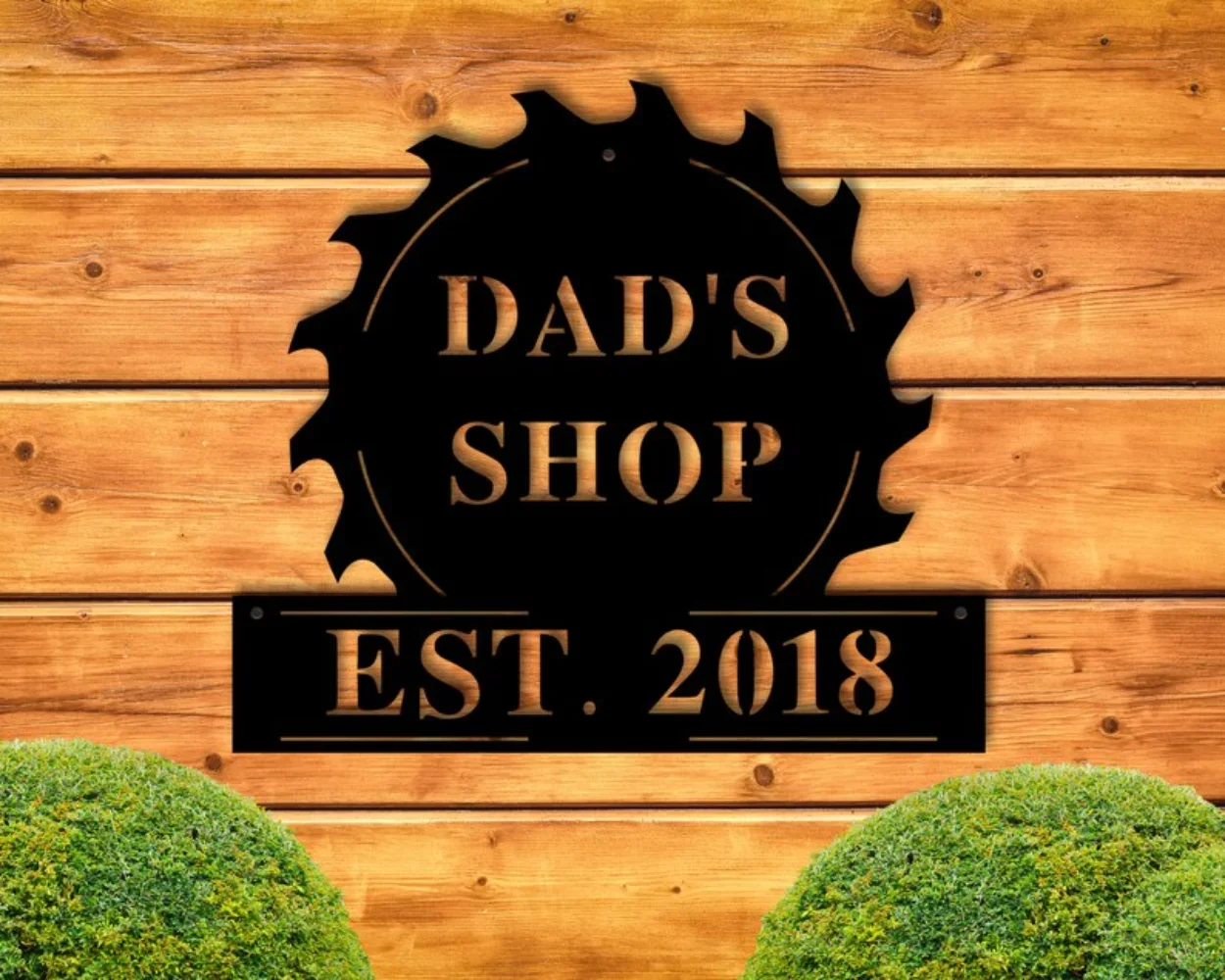 Customized Papas Workshop Fathers Day  Grandpa Custom Metal Sign for Dad Personalized house decor accessories