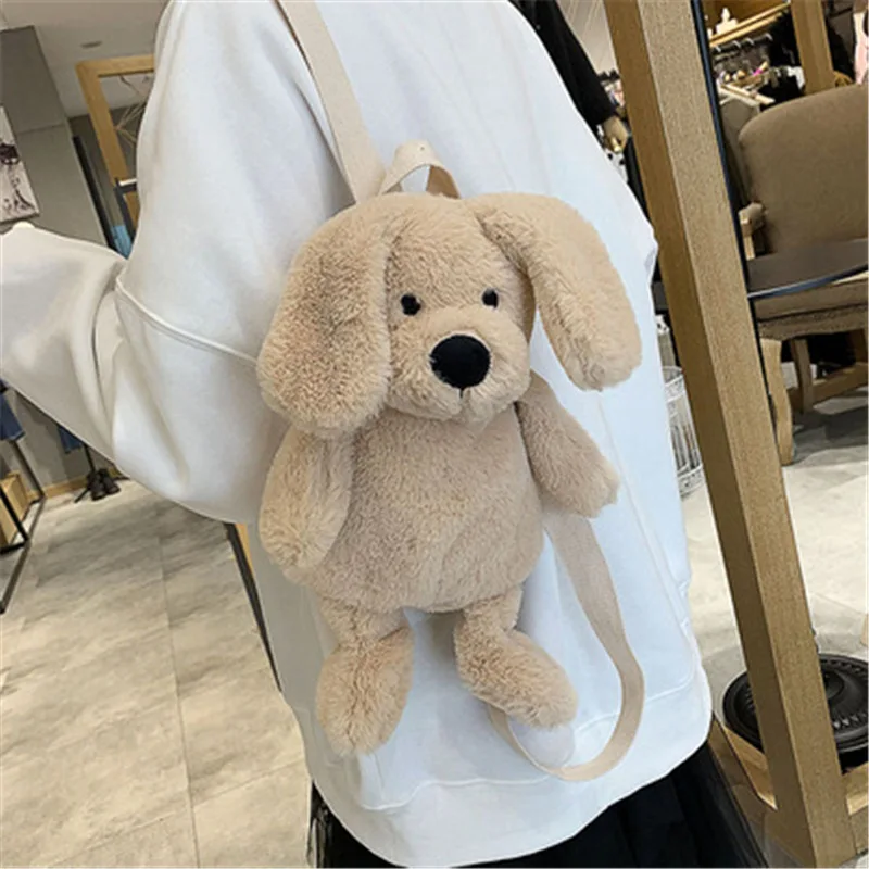 New Style Dog Doll Plush Backpacks for Cartoon Animals Backpack Dog Plush Women Bag Gift for Girls Animals Kids Bags for Girls