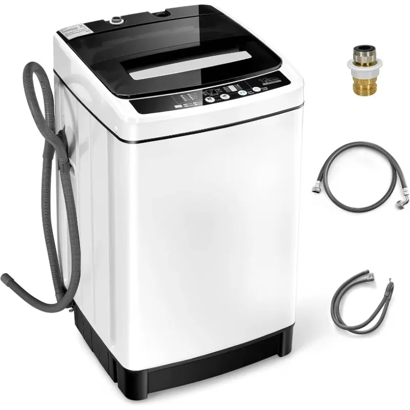 2 in 1 Portable Laundry Washer 1.5Cu.Ft 11lbs Capacity Washer and Spinner Combo 8 Programs 10 Water Levels