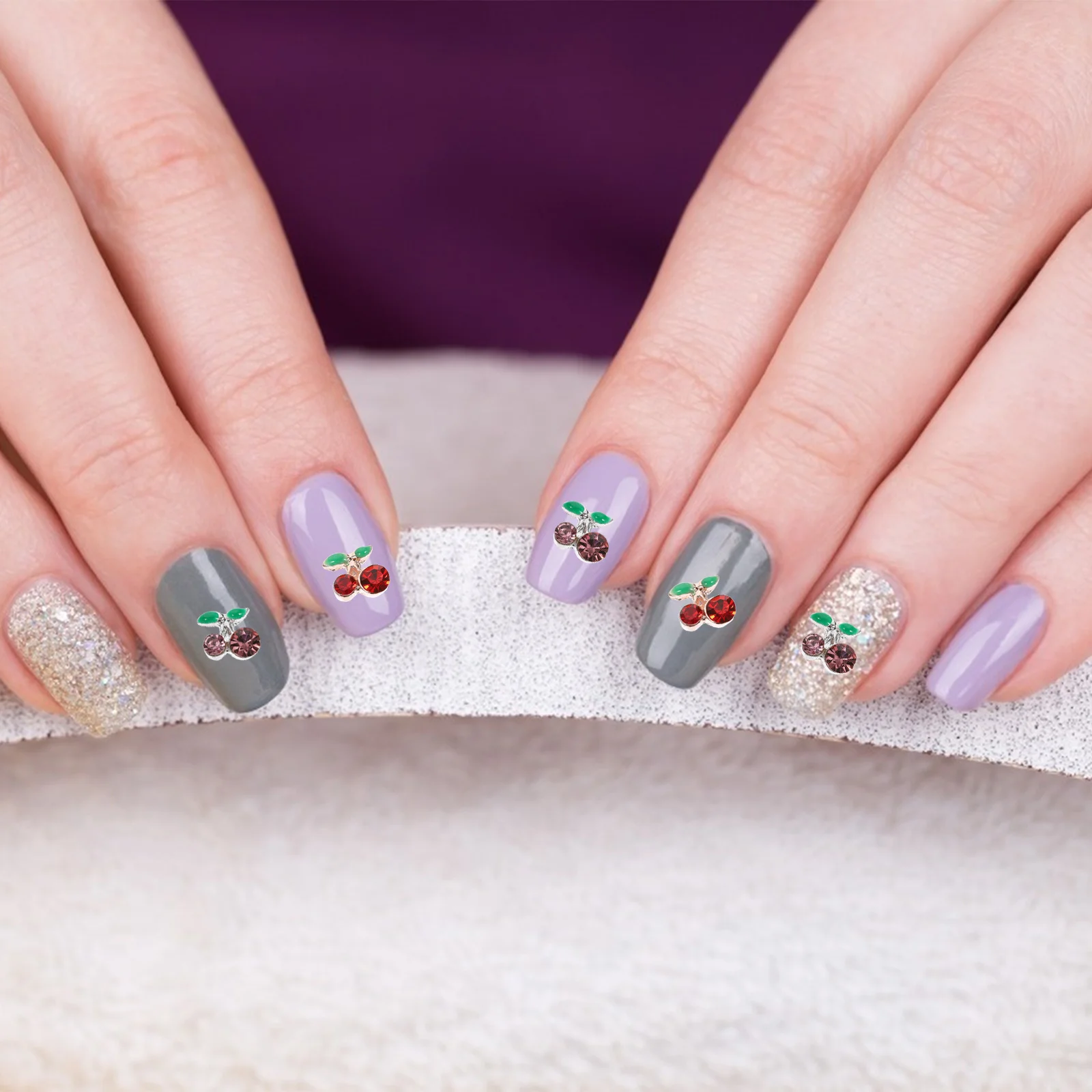 60 قطعة حفر المياه مسمار الزينة الكرز الراين Diy بها بنفسك لوازم الفن سجل القصاصات جراب هاتف مجوهرات اكسسوارات #5