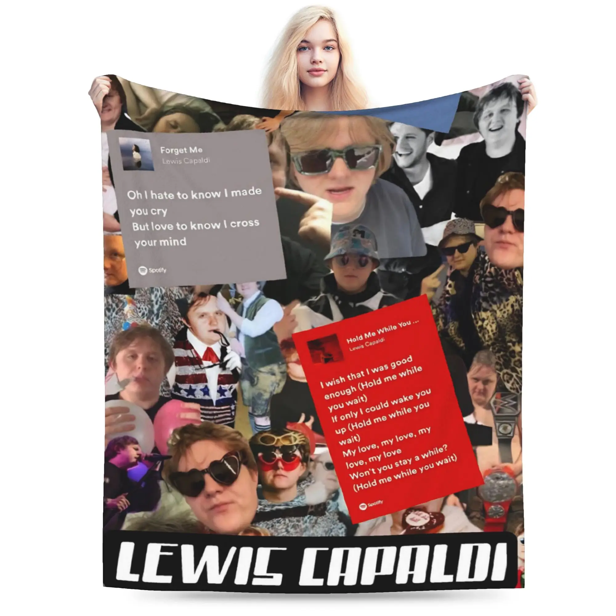 Lewis Capaldi Tour 2026 Print Blanket For Men Women Warm Cozy Fluffy  Throw Blankets for Sofa 50x60 Inches Multiple Sizes