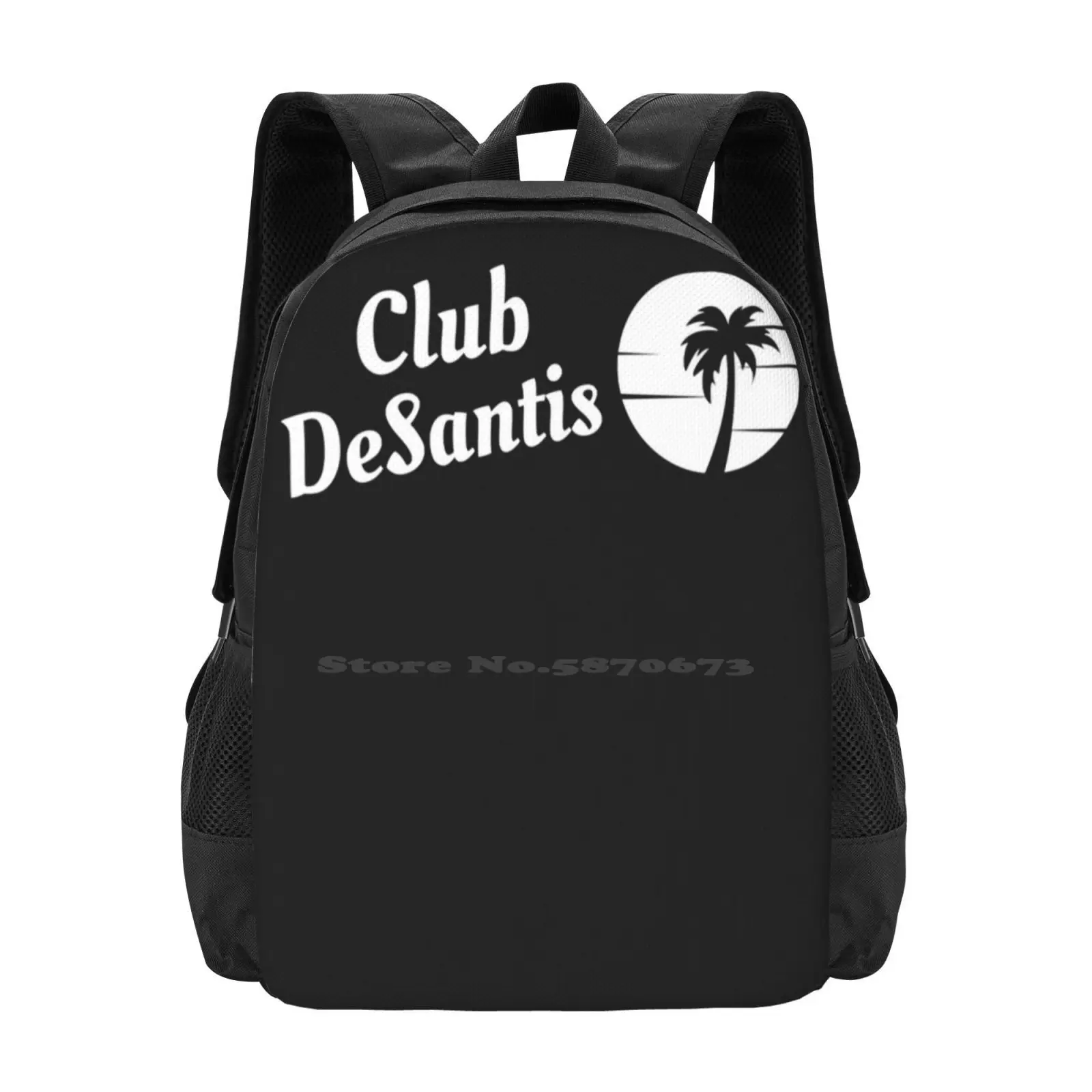 

Club Desantis Circle Palm Logo Desantis Fan Club Classic T-Shirt Pattern Design Laptop Travel School Bags Anti Liberal Anti