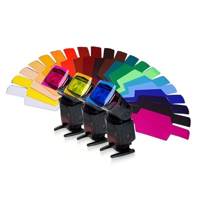 Color Card For Flash Gel Sheet Transparent Color Correction Light Gel 20-color Filter Light Weight Filter Card P9JD