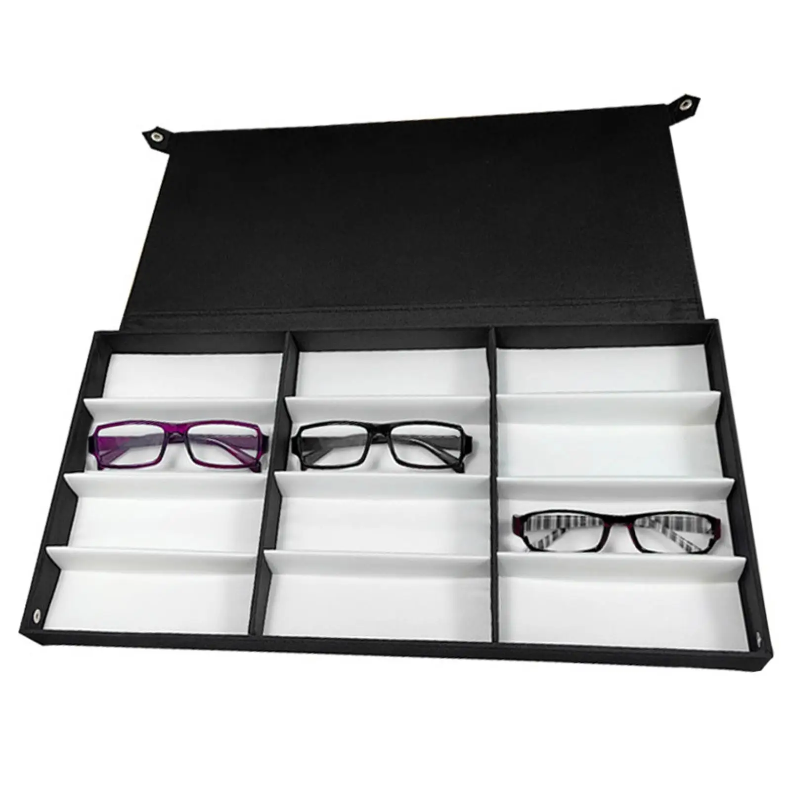 

Glasses Display Box 12 Slot Practical Display Tray for Table Shop Home