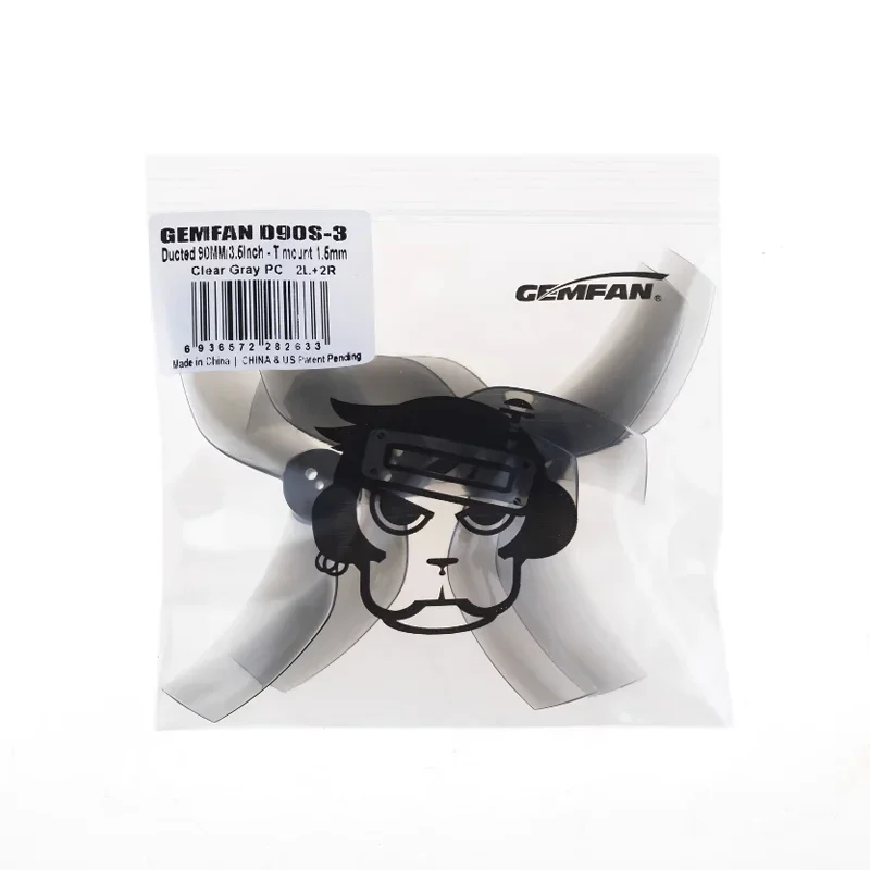 6쌍 Gemfan D90S 90mm 3-블레이드 3.5인치 프로펠러 3홀 1.5mm PC RC 프리스타일 시네후프 레이싱 드론용 고효율