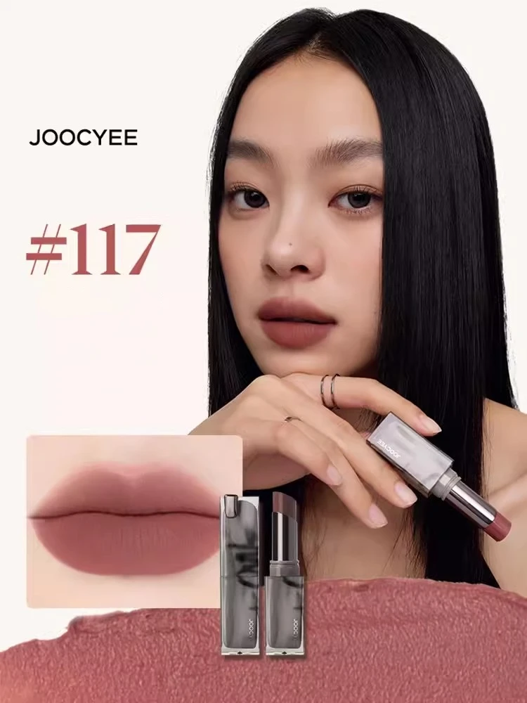 Joocyee Muddy Rouge Fog Smoky Matte Lipstick Lip Mud Velvet Rich Color Makeup Waterproof Longlasting Lipstick Cosmetics