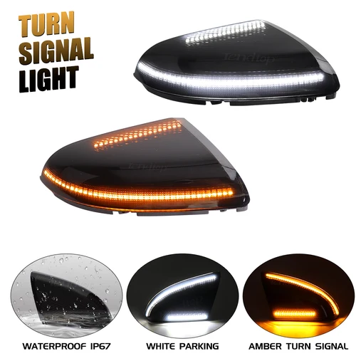 Imagen 2 del producto Indicador LED de espejo retrovisor, luz de señal de giro dinámica para Dodge Ram 1500, 2500, 3500, 2009-2018