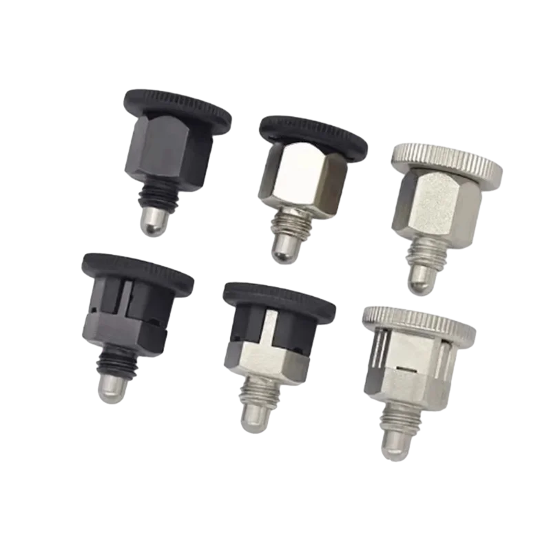 PMXYSB/M 8/10, Bouton de Piston à Ressort, Simple, Compact, Autobloquant/Réinitialisation, IndeosphPin, Serrure de Porte