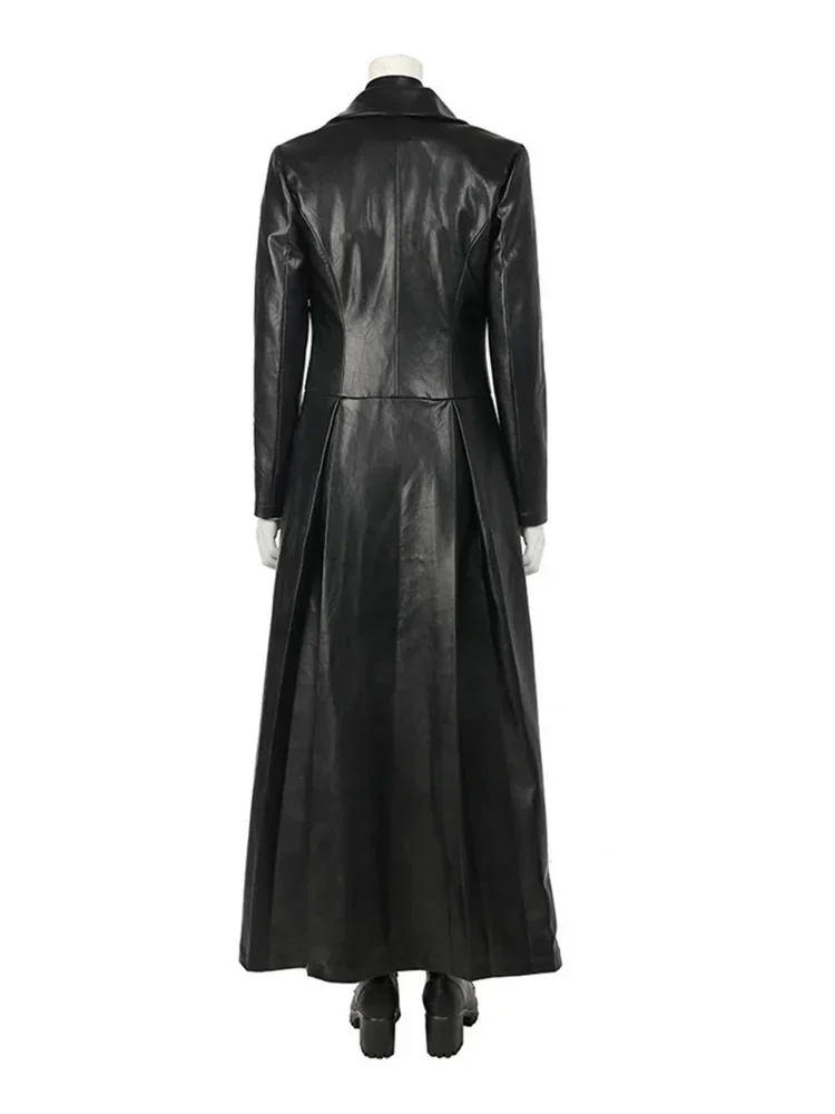 زي سيلين التنكري لحروب الدم من Underworld باللون الأسود الفاخر من الجلد الصناعي بذلة ملابس حفلات الهالوين