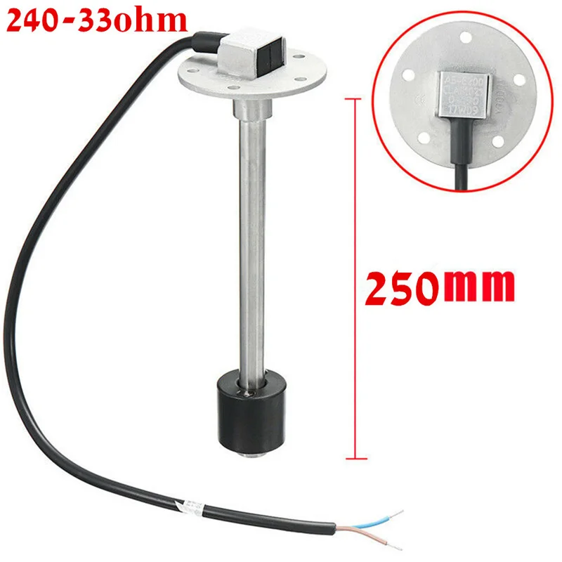 52mm F-E Waterstandmeters 0-190ohm 0-180ohm 240-33ohm Signaal met 8 soorten achtergrondverlichting 100 150 200 250 300 350 450mm Sensor