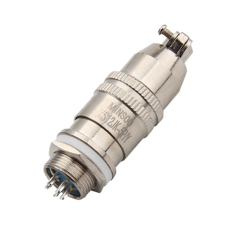 Conector de aviación MINSOO de 5 pines XS12JK-5P/Y XS12K5P asiento redondo XS12J5Y