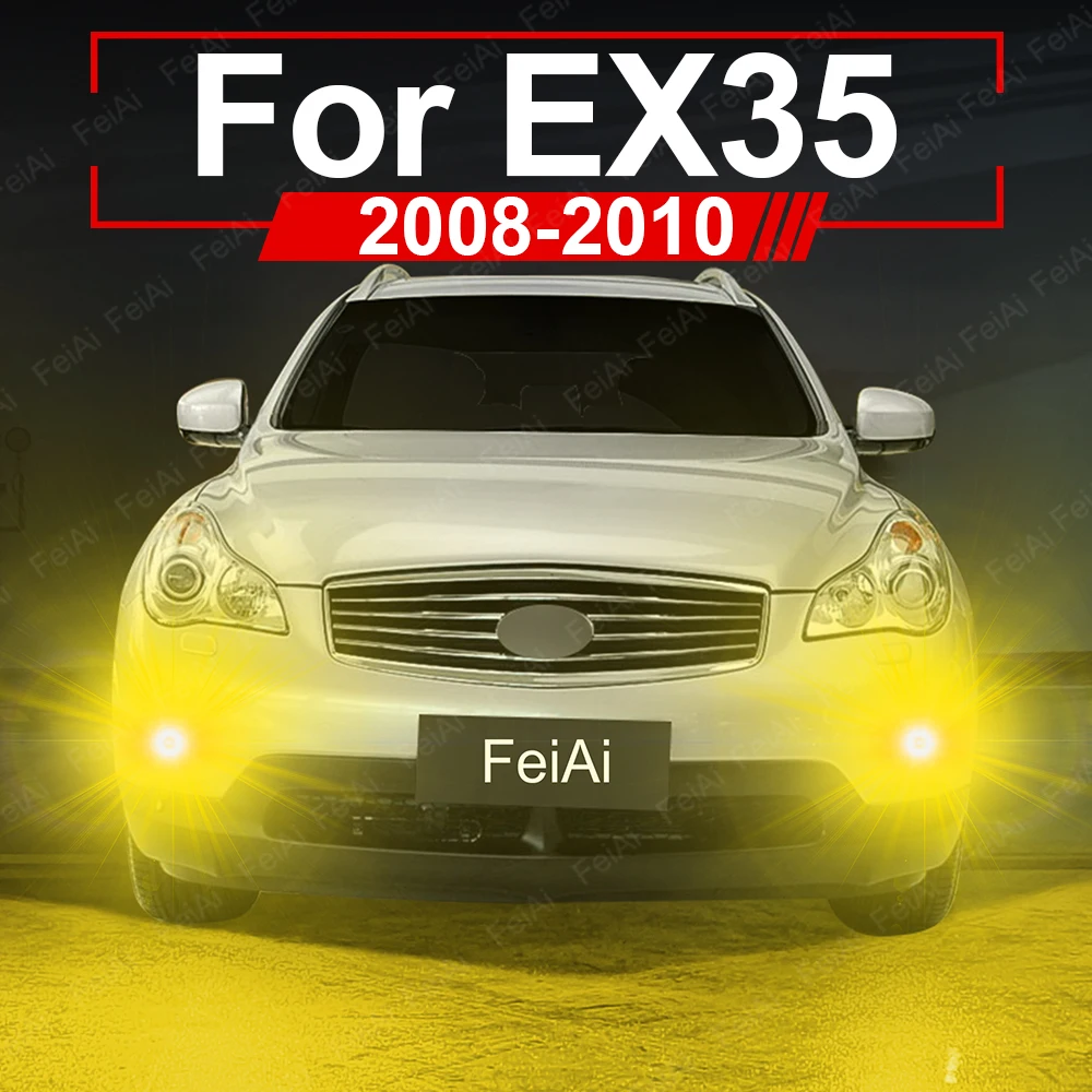 

Для Infiniti EX35 2008 2009 2010 светодиодные передние противотуманные фары, лампа EX35, аксессуары для тюнинга, двойной цвет, белый, желтый, Lemone, зеленый, ледяной синий