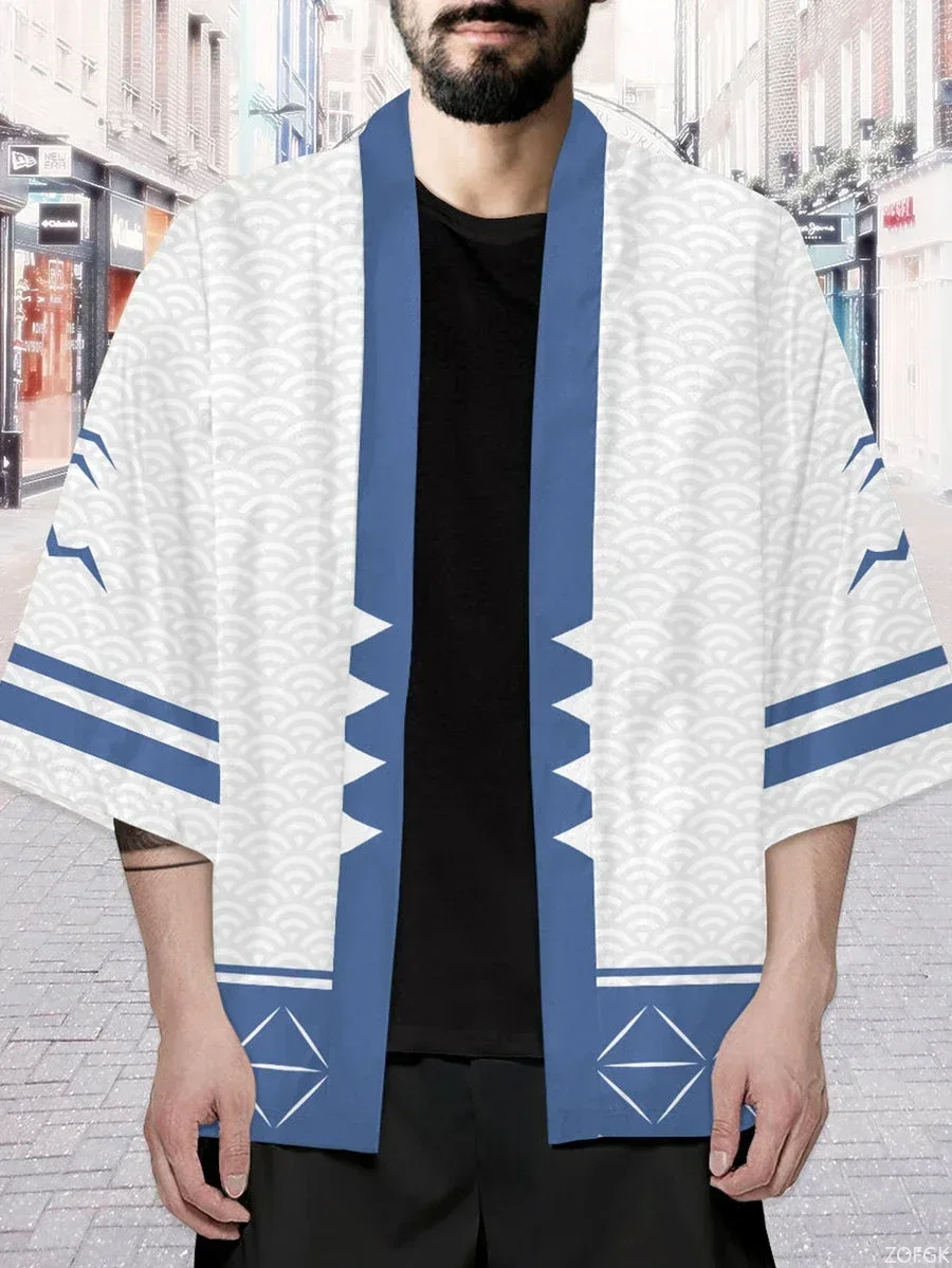Zomer 3D Gedrukt Vloek Koning Sukuna Kimono Cape Losse Fashion Design Halve mouwen Vest Gewaad Anime Top Cape