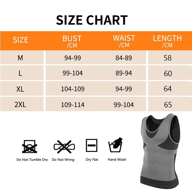 Mens Shapewear Sleeveless Slimming Body Shaper Tummy Control Compression Shirt Waist Trainer Seamless Breathable  Workout Top