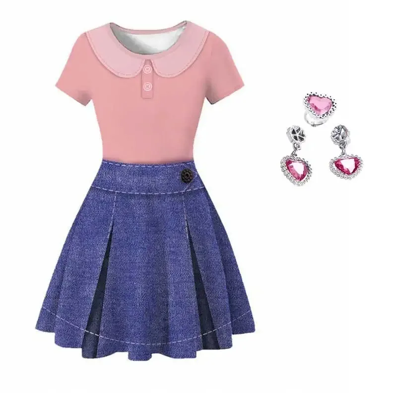 الدب دن طفل الفتيات تحول الأحمر تأثيري ميلين لي فستان زي الطفل ملابس للحفلات هدية الكريسماس هالوين كوس جديد 2025