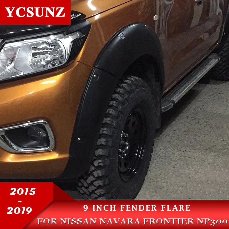 9 Inch fender flares For Nissan Navara Frontier NP300 4WD 4x4 2015 2016 2017 2018 2019 Mudguard two tanks car Accessories Ycsunz