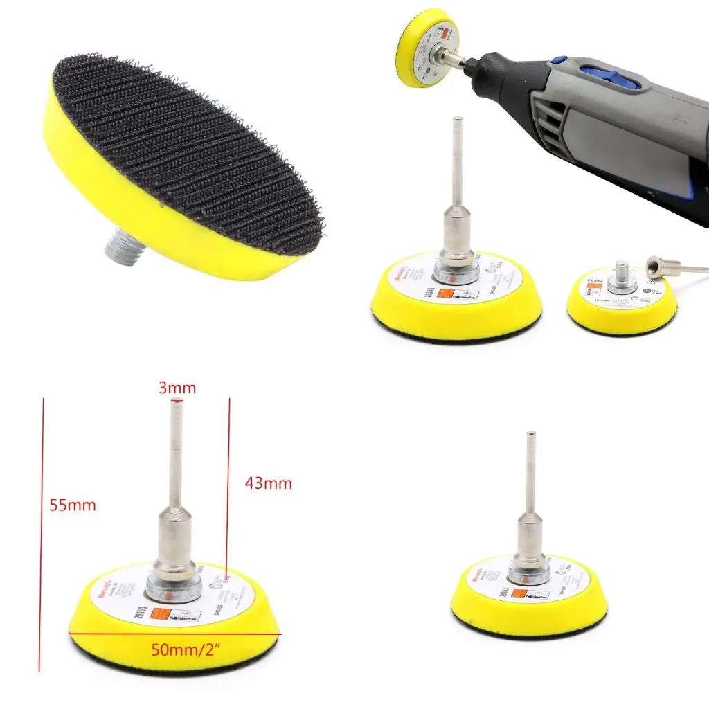 

2" Mix Grit Sander Disc 3mm Shank Sanding Polish Polishing Pad Backer Plate Hot high quality
