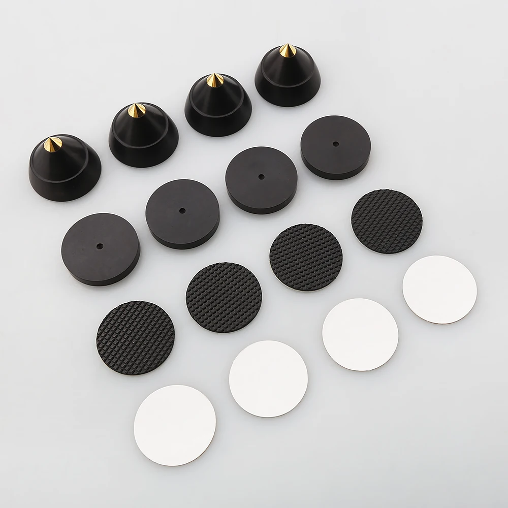 

4 sets ebony speakers spike speaker amplifier CD player