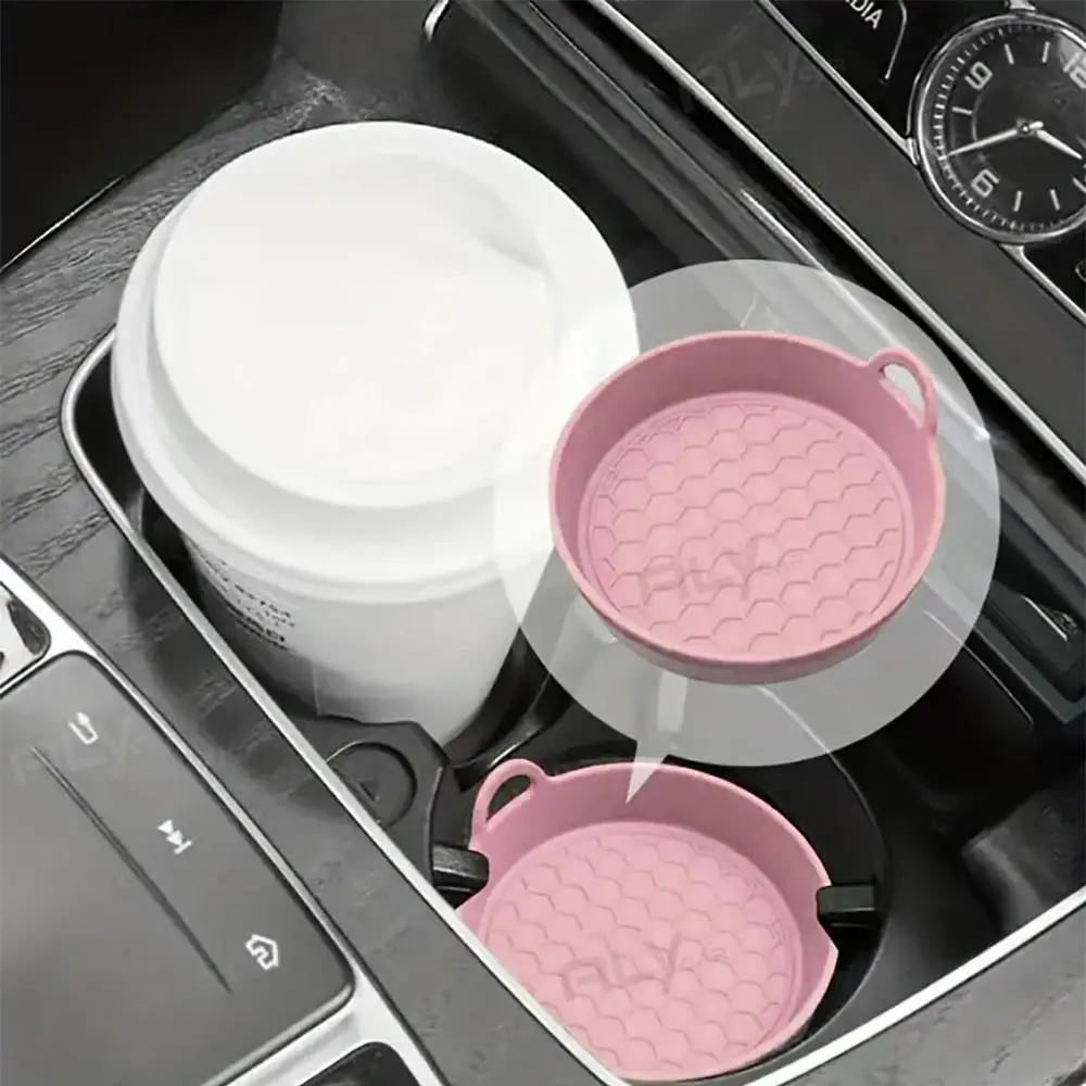 Sous-verre universel en Silicone pour porte-gobelet de voiture, 2 pièces, inodore, antidérapant, résistant à la chaleur, anti-déversement, accessoire d'intérieur de voiture écologique