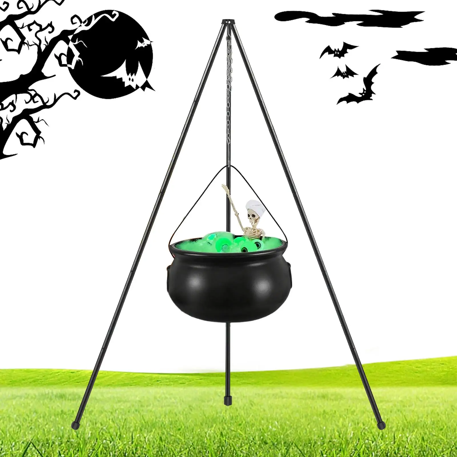 

Хэллоуин Ведьма Котел Хэллоуин Ведьма Большой Котел со Штативом Жуткий Декор Для Домашней Вечеринки Фотосессия Дом с Привидениями Патио