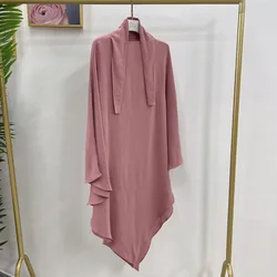 Langer Khimar Overhead Hijab Schal Einteiler Amira Gebetskleidungsstück Kaftan Eid Ramadan Türkei Dubai Islamische Burka Kopfschmuck Kleidung