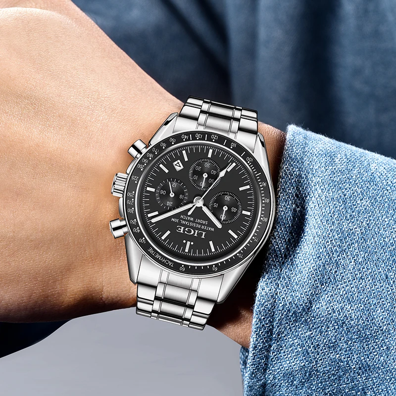 LIGE Fashion Date Quartz Men Watches Top Brand Luxury Male Clock Chronograph Sport Military Mens Wrist Watch Relogio Masculino