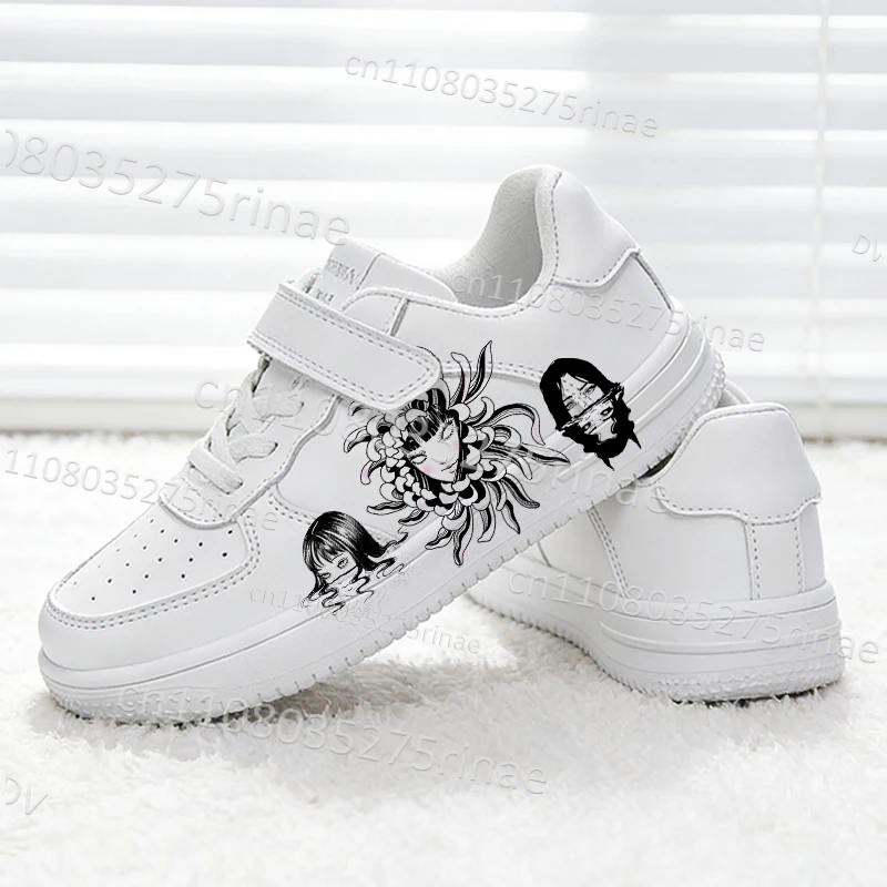 

Белая обувь Junji Ito для родителей и детей, мужская и женская обувь, водонепроницаемые, дышащие, прочные, модные популярные кроссовки на четыре сезона, подарок для мальчиков и девочек