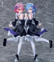 25cm Re:ZERO Starting Life in Another World Anime Figure Rem & Ram Twins Action Figure Rem/Ram Figure Collection Model Doll Toys