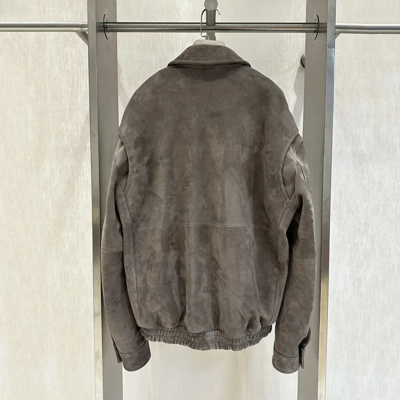 giacca in vera pelle naturale vera pelle scamosciata cappotto da donna in pelle di pecora primavera autunno 2025 nuovo Alla moda e lussuoso