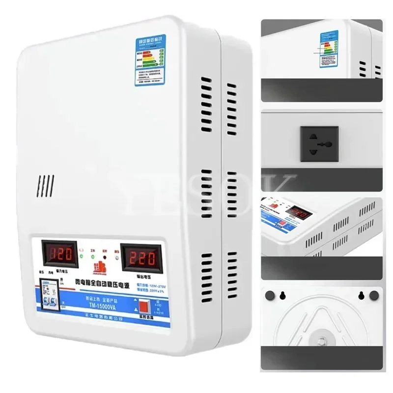 15KVa Voltage Stabilizer With Input Voltage 130V-260V & Output 220V Household Automatic Stabilized Power Supply Tools